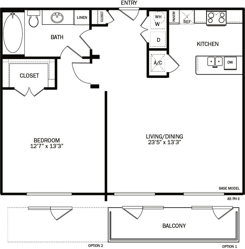Floor plan layout diagram for 1E